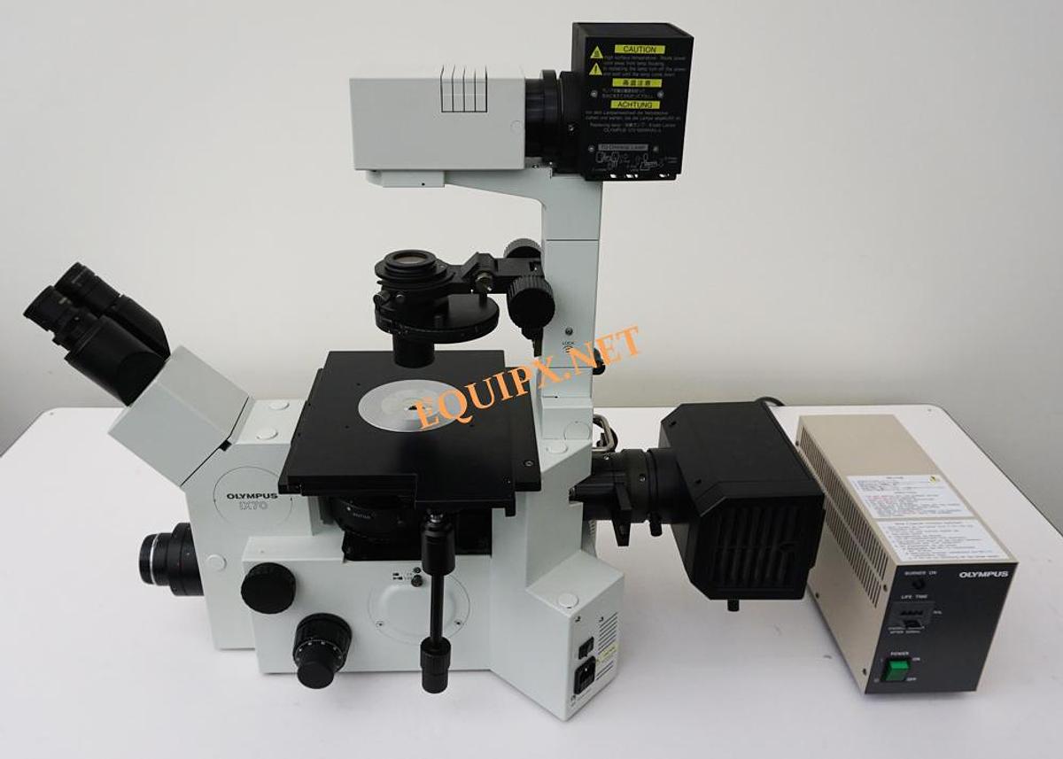 Used Olympus IX71 inverted fluorescence microscope