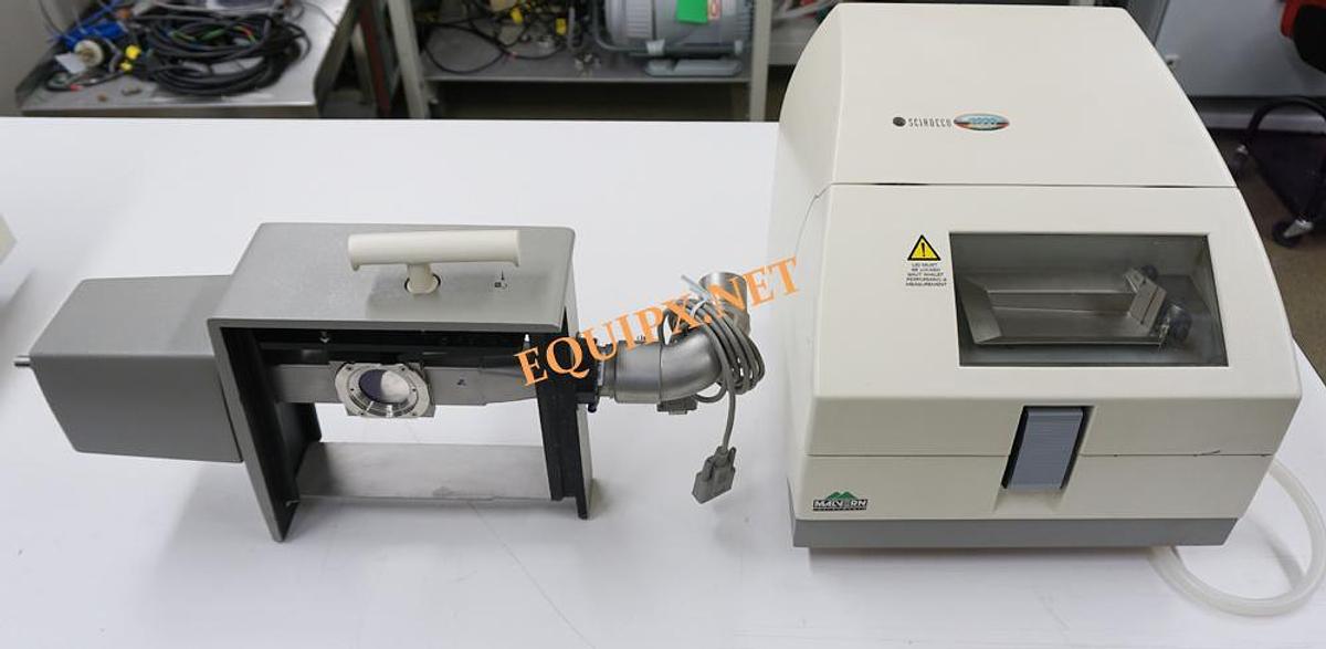 Used Malvern Scirocco 2000 powder dispersal unit for model 2000 particle counter