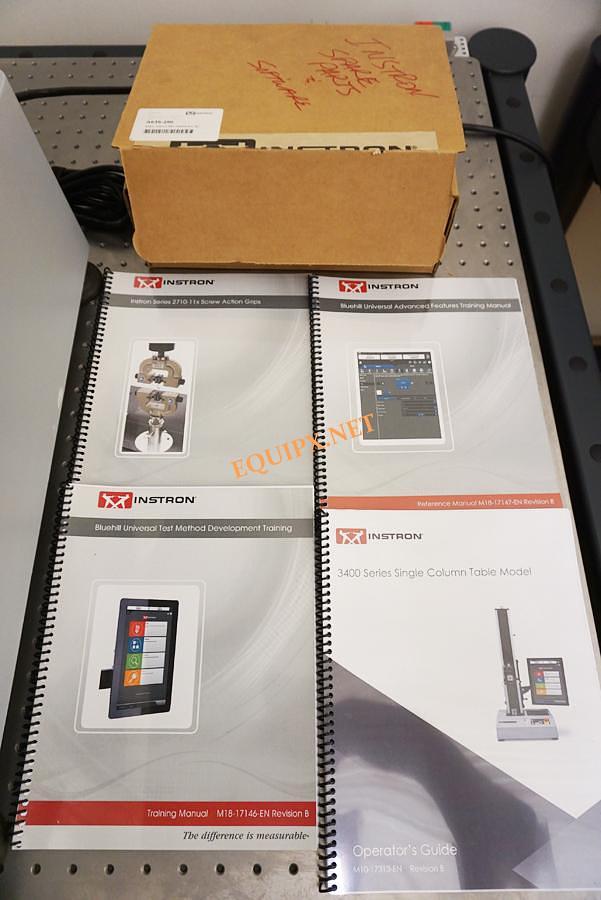 Used 2020 Instron 34SC-05 testing machine with Bluehill Universal and 0.5kN (112lb) capacity