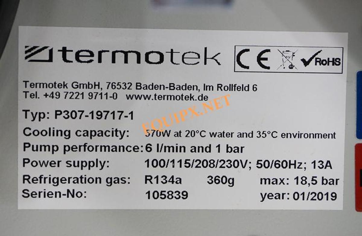 Used Termotek P307 570W chiller 6LPM