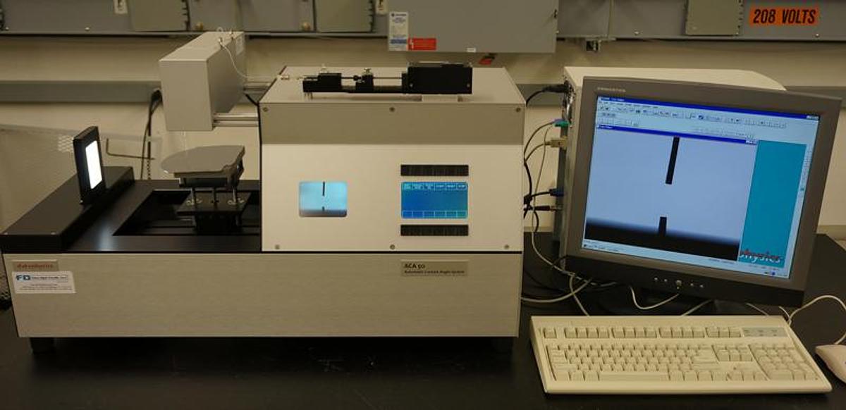 Used DataPhysics ACA50 Dynamic Contact Angle with programmable stage