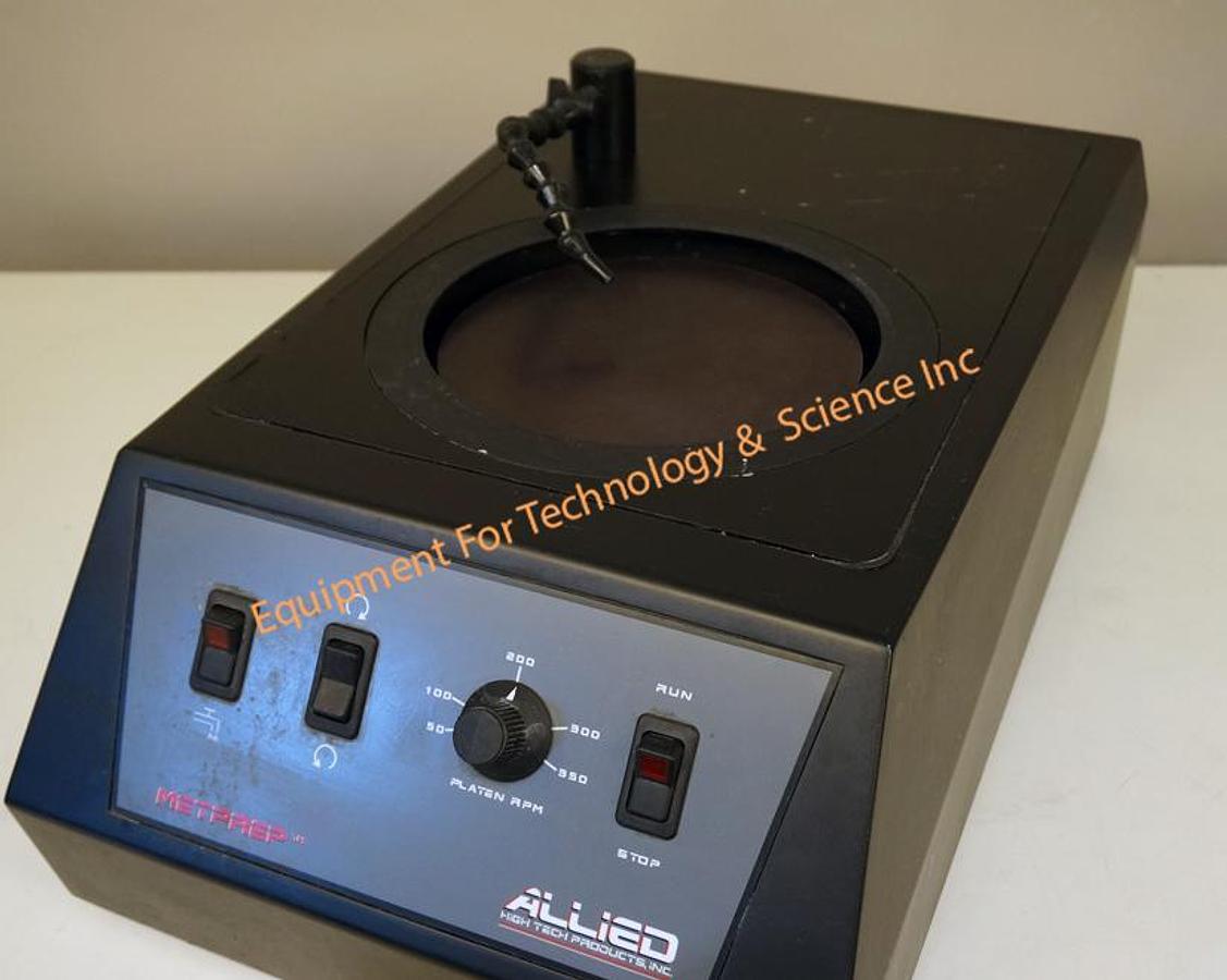 Used Allied Metprep 200mm polisher with glass polishing plate
