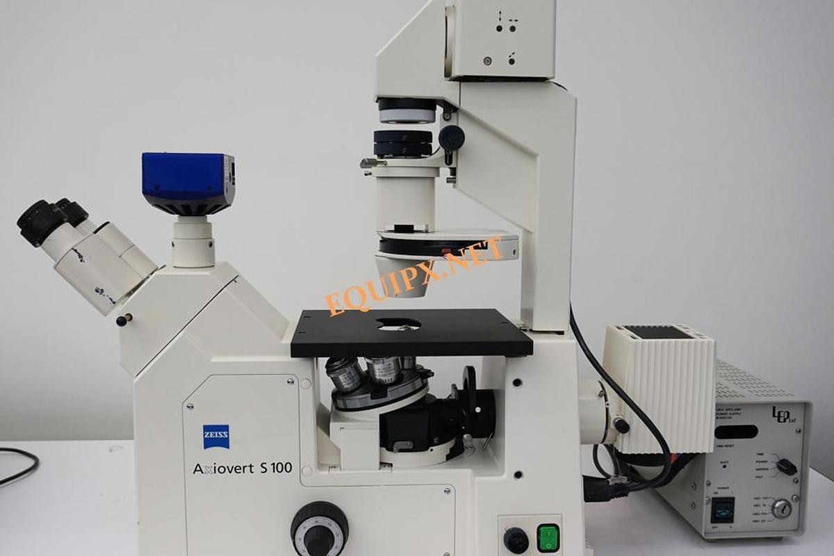 Used Zeiss Axiovert S100 fluorescence inverted microscope