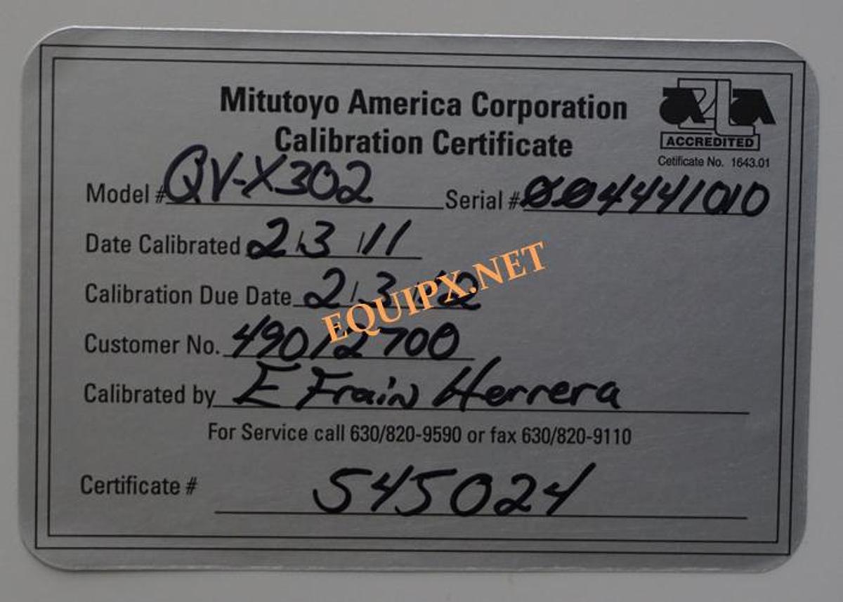 Used Mitutoyo Quickvision APEX QV-X302P1L-C CNC Video Measurement System