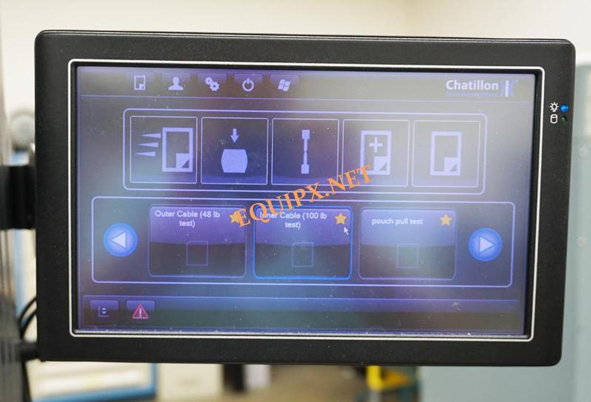 Used Ametek CS225 tensile-compression tester 1kN (225lbf) capacity, 100lbf load cell and grips (2015)