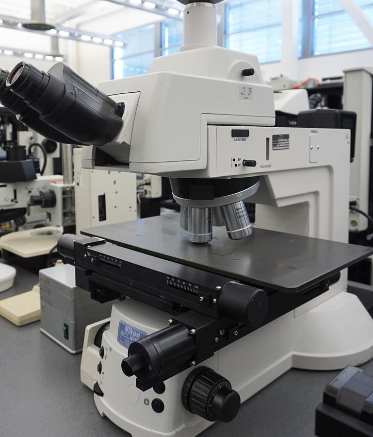 Refurbished Nikon Eclipse L200 Wafer inspection microscope with 8"x8" motorized stage