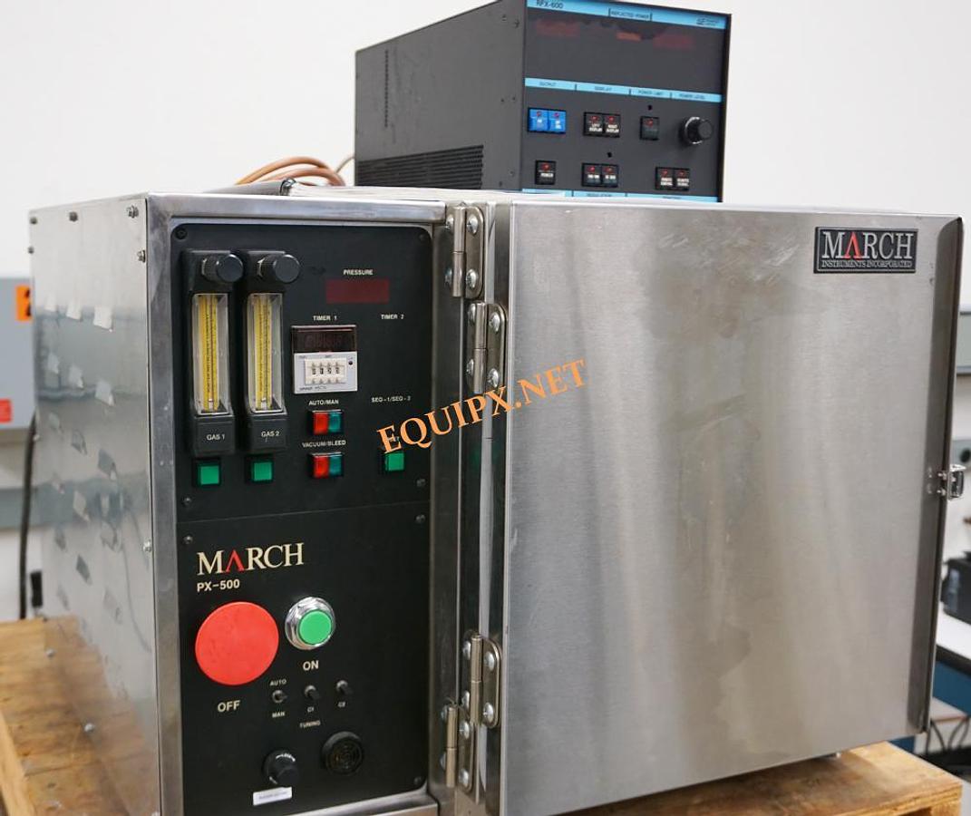 Used March PX500 plasma asher with Advanced Energy RFX-600  13.56mhz 600w Rf generator