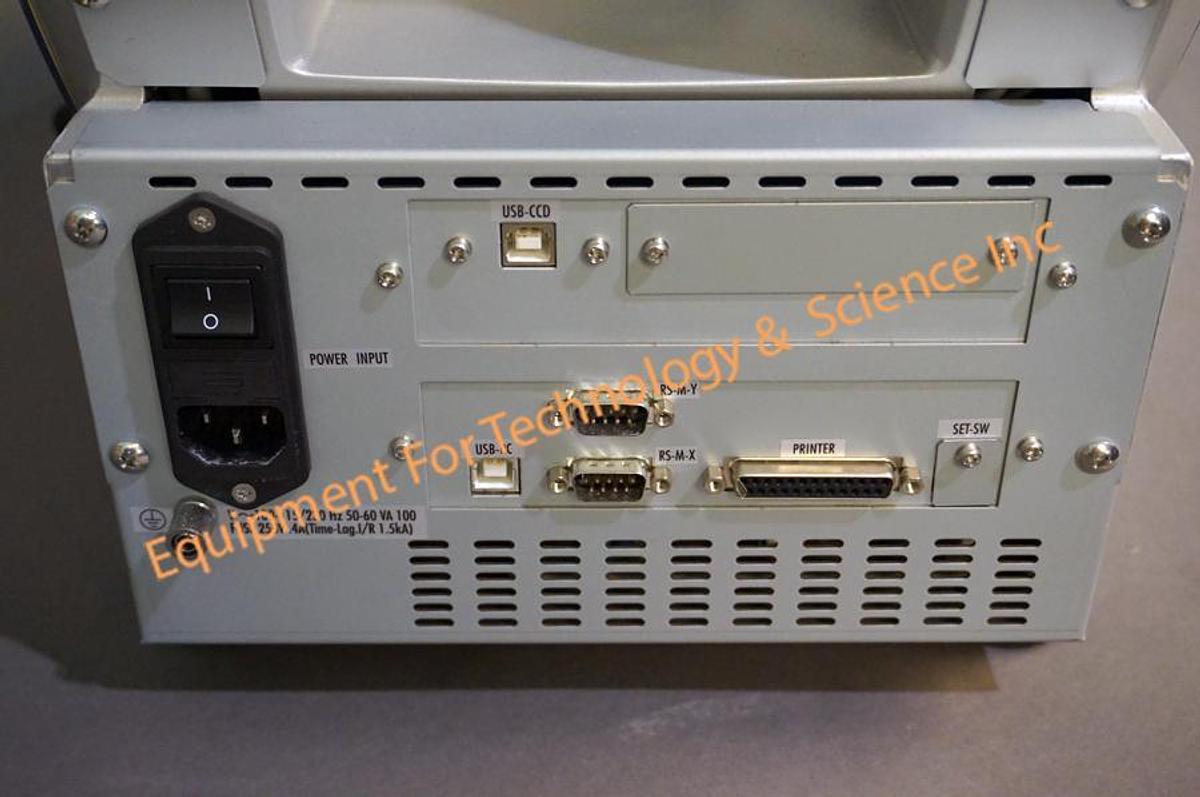 Used Shimadzu HMV-G-21DT Vickers microhardness tester with automatic detection and motorized turret (2014)