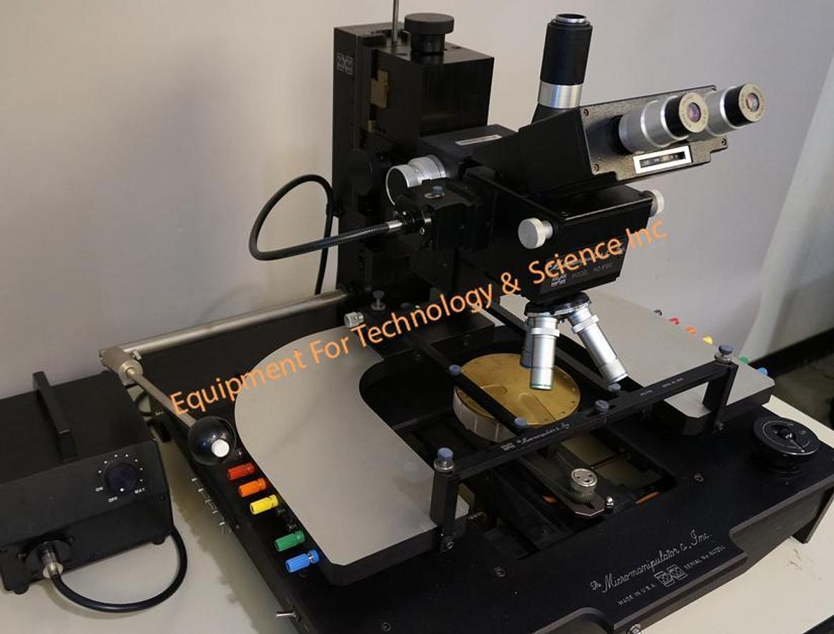 Used Micromanipulator 6100 150mm Manual Prober with B&L Microzoom 2