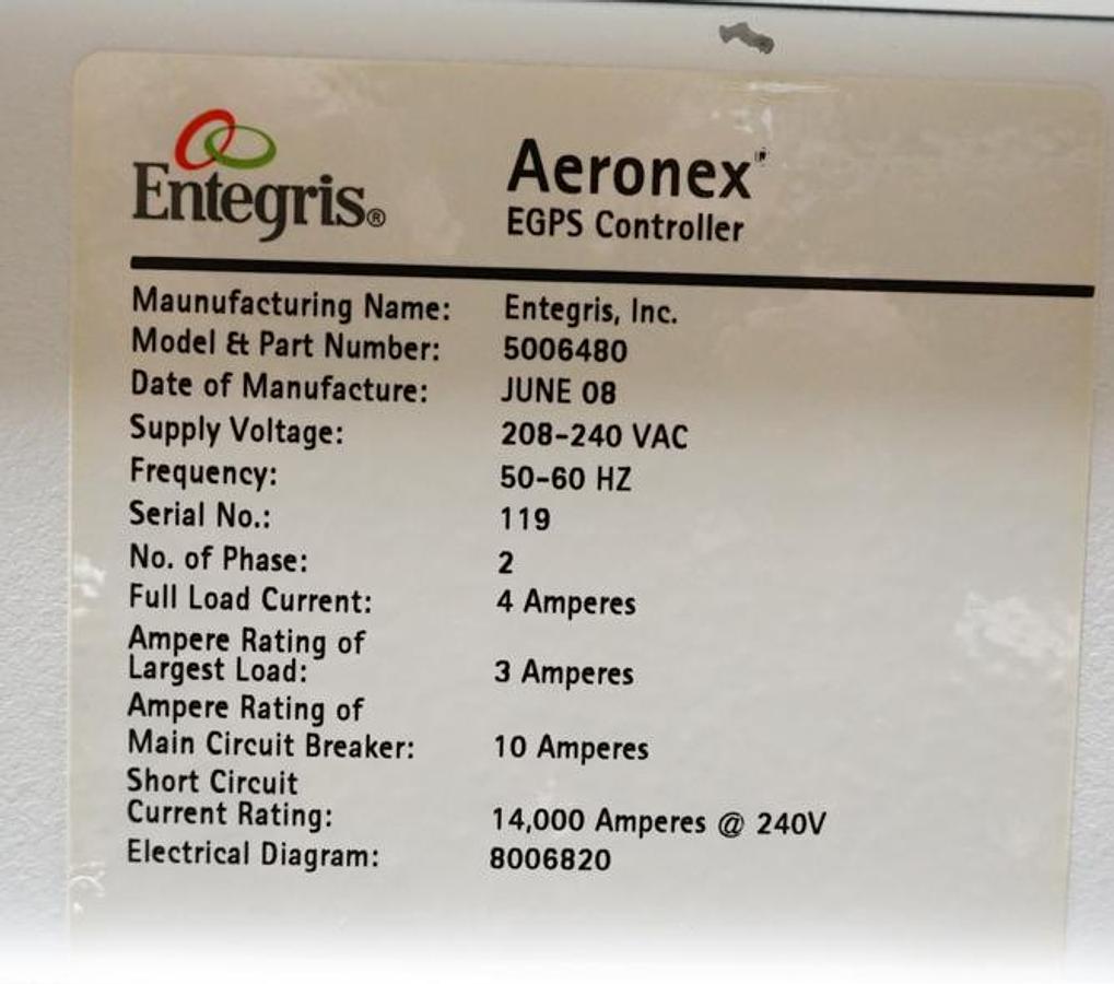 2009 Entegris Aeronex  H series  purifier for Continuous Ultrapure Hydrogen gas- UNUSED IN ORIGINAL CRATE
