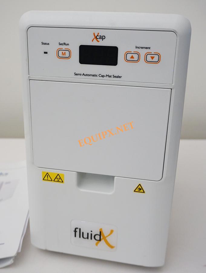Used Brooks Azenta Life Sciences X-Cap Semi-Automated Septum Cap capper with 3 adaptor plates