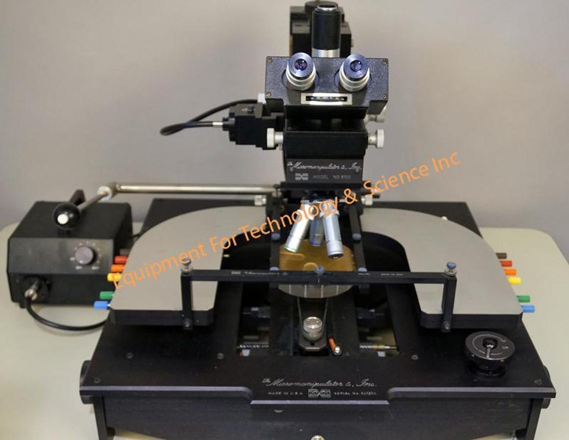 Used Micromanipulator 6100 150mm Manual Prober with B&L Microzoom 2