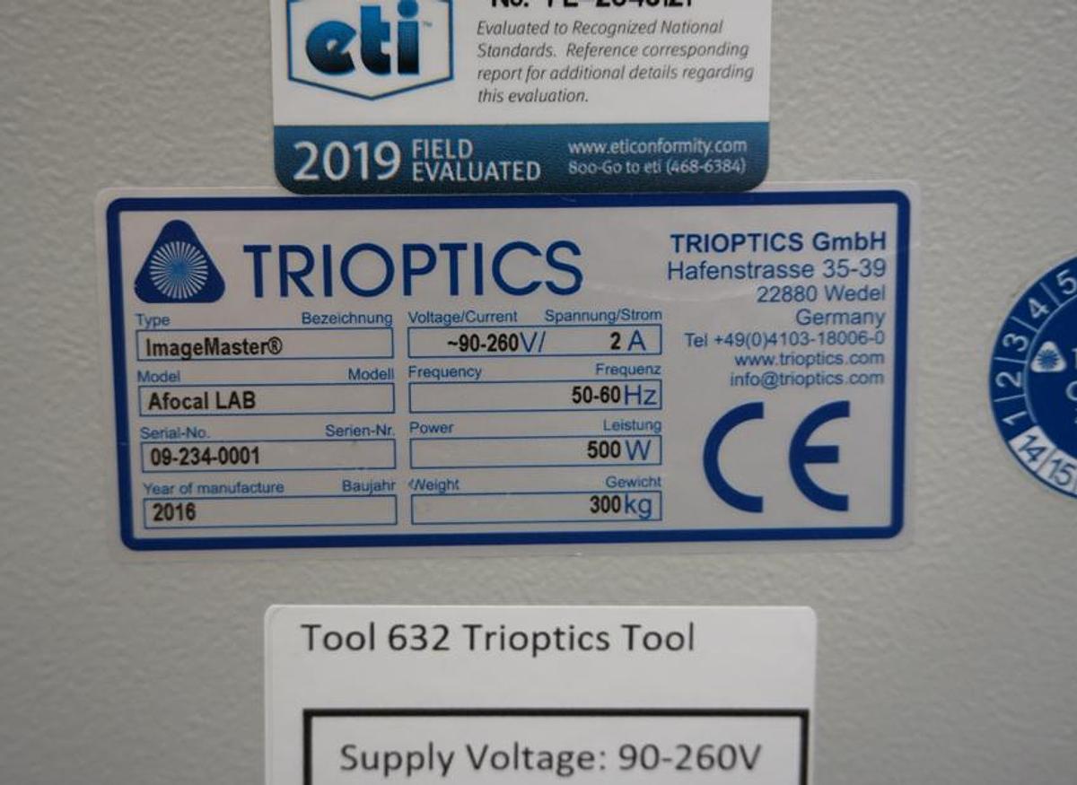 Preowned 2016 Trioptics Imagemaster AFOCAL LAB