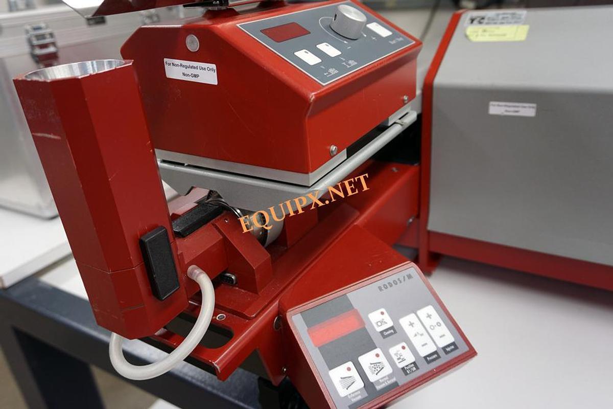Used Sympatec particle size analyzer with powder feeder and liquid dispersion