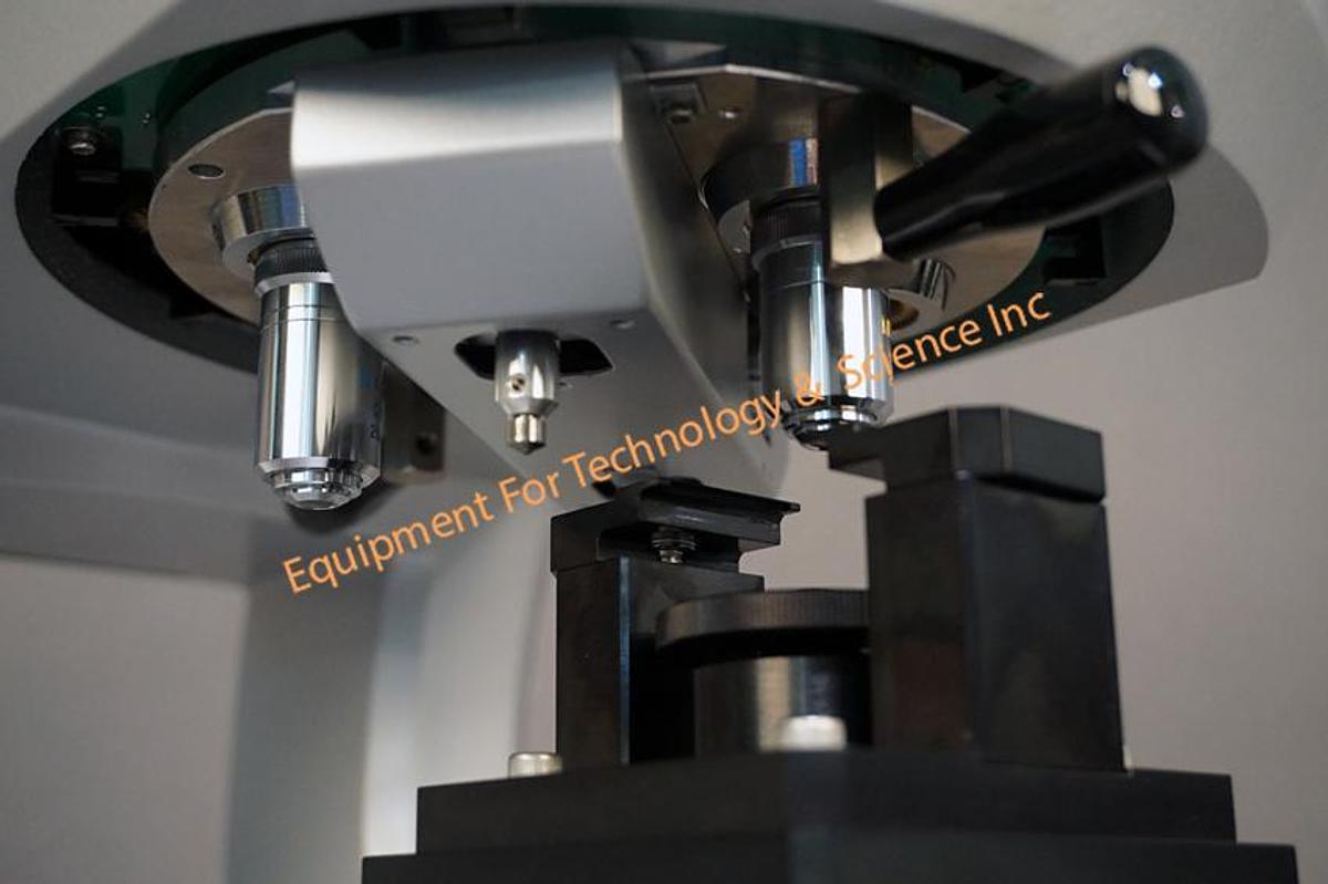 Used Shimadzu HMV-G-21DT Vickers microhardness tester with automatic detection and motorized turret (2014)