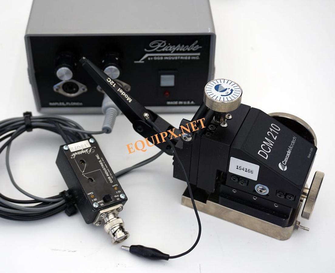 Used Cascade Microtech DCM-210V submicron positioner with vacuum base and 12C Picoprobe