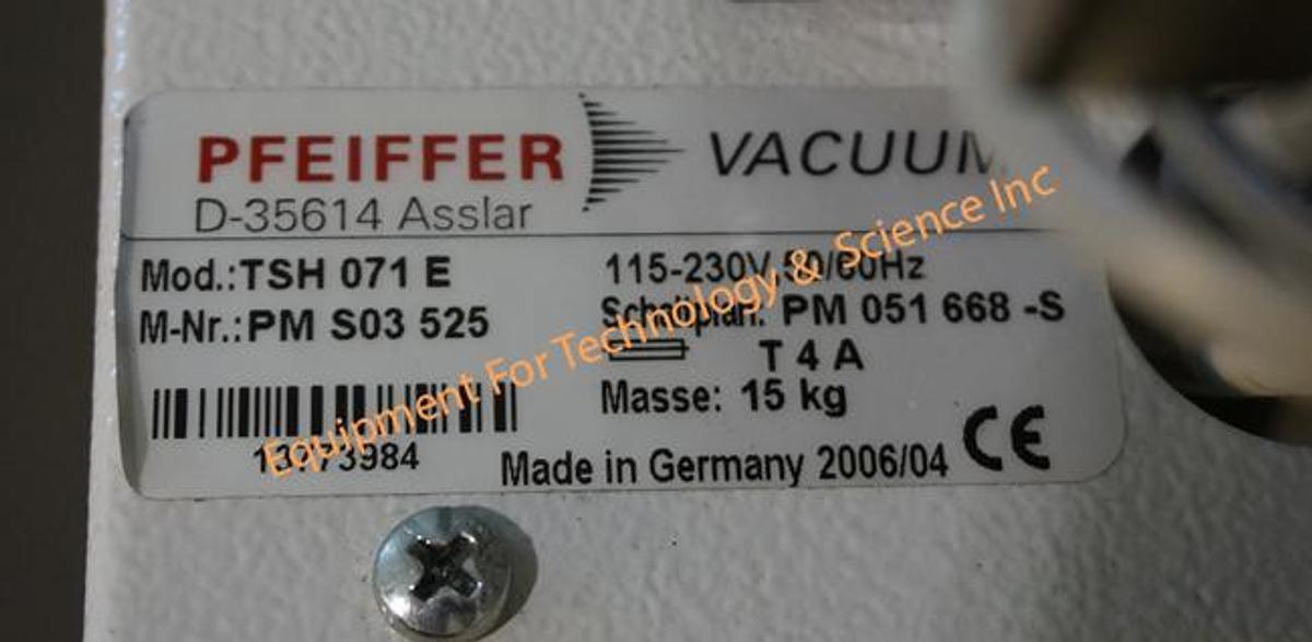 Used Pfeiffer TSH071E turbo pumping system with ISO-K DN63 inlet (60 l/s) (63mm ID)
