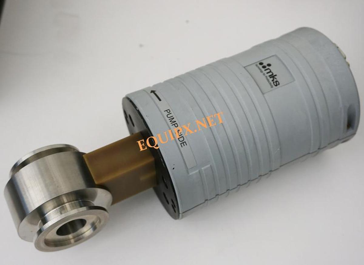 Used MKS 653B-20-40-1 Exhaust Throttle Valve, High Speed, 0.779 in. ID, NW40 ISO-KF, Flapper O-ring