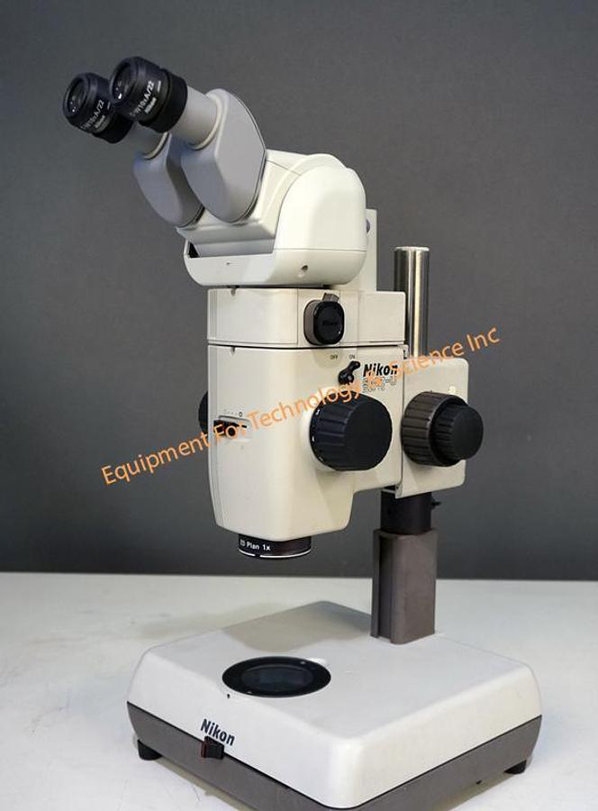 Used Nikon SMZU stereozoom microscope with transmitted light stand