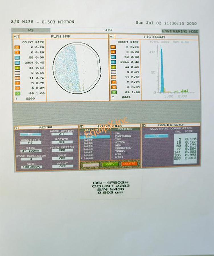 Used Brumley South/MEMC BSI-4P503H Latex Sphere Calibration standard