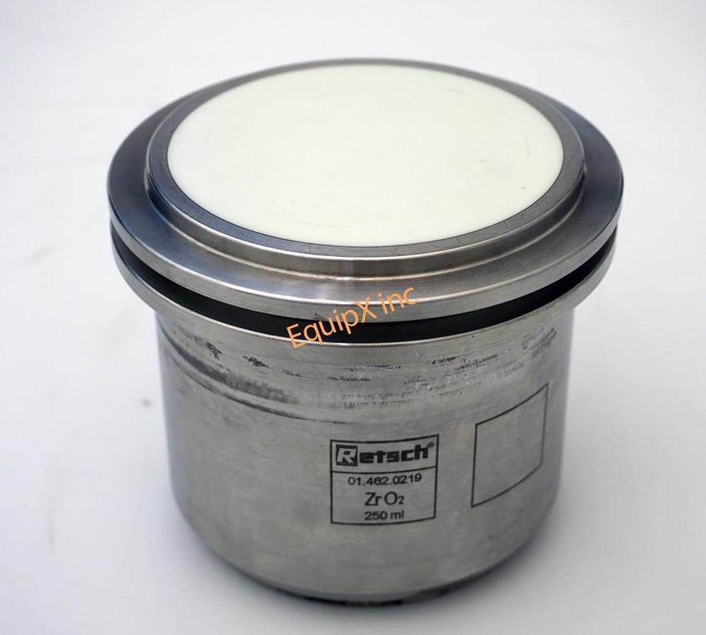 Used Retsch 250ml ZrO2 grinding jar no. 01.462.0219