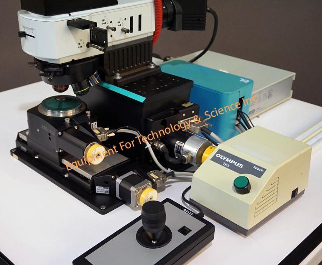 Used Olympus-Micos BXFM inspection system with ultra high precision PI Micos motorized X, Z, and theta stage
