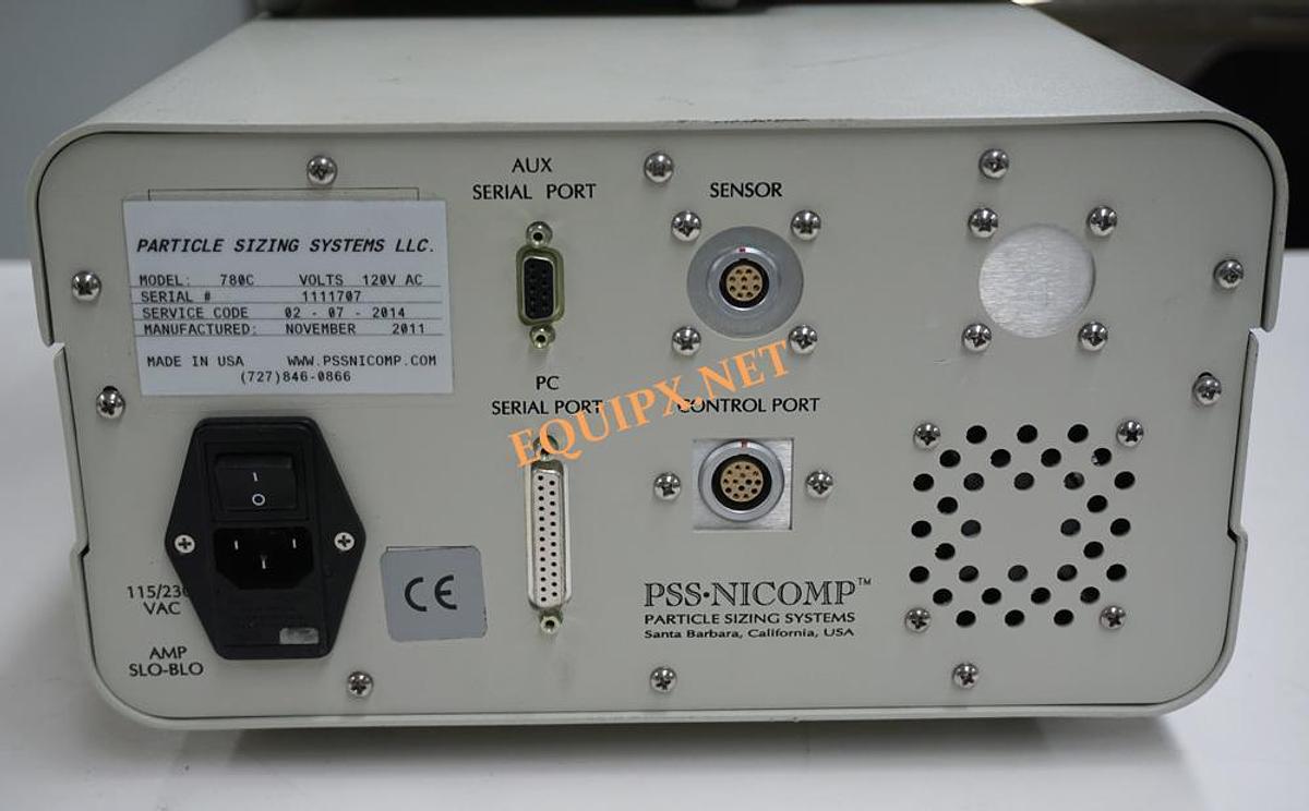 Used PSS Particle sizing systems 780C, SIS, LE-400 detector 0.5-400 microns