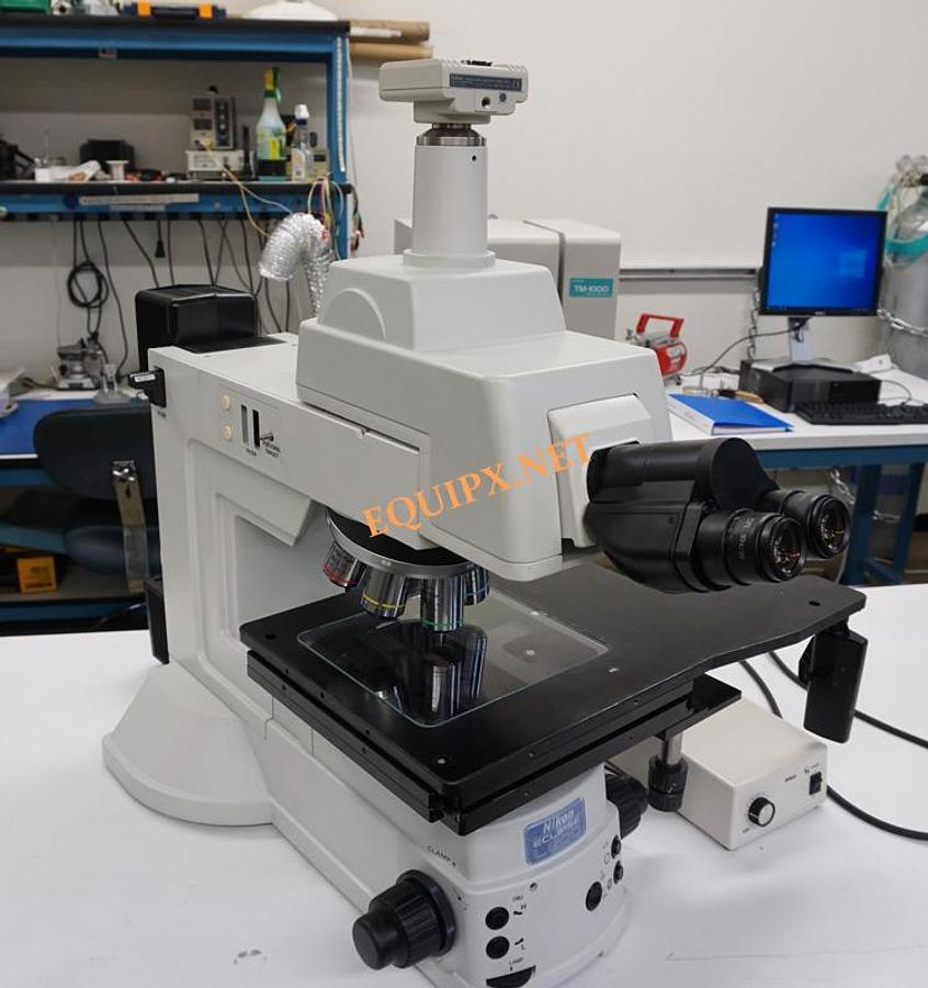 Used Nikon Eclipse L200 inspection microscope with reflected and transmitted illumination