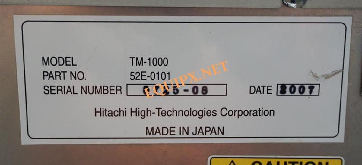 Used Hitachi TM1000 Desktop SEM with manual stage