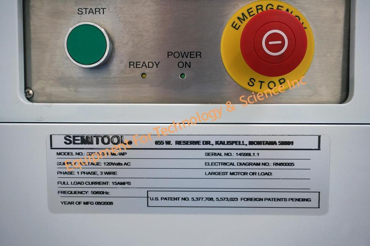 Used Semitool spin dryer model S27-S-3-1-ML-WP (2008) NEW CONDITION
