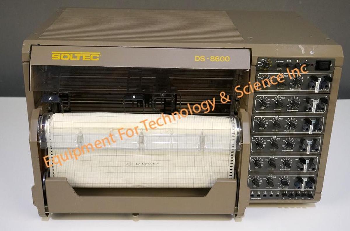 Used Soltec DS-8606 6 channel chart recorder with analog inputs