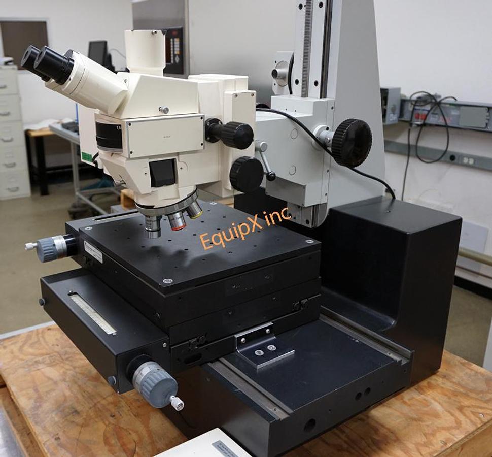 Used Leitz heavy base and support with 6x6 precision manual stage and Zeiss microscope