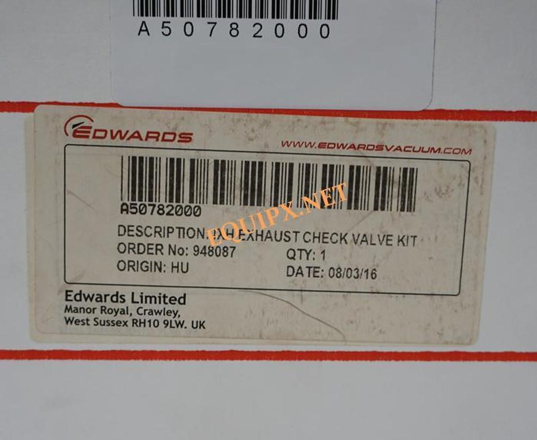 Used Edwards IXH exhaust check valve kit NEW UNUSED pn A50782000