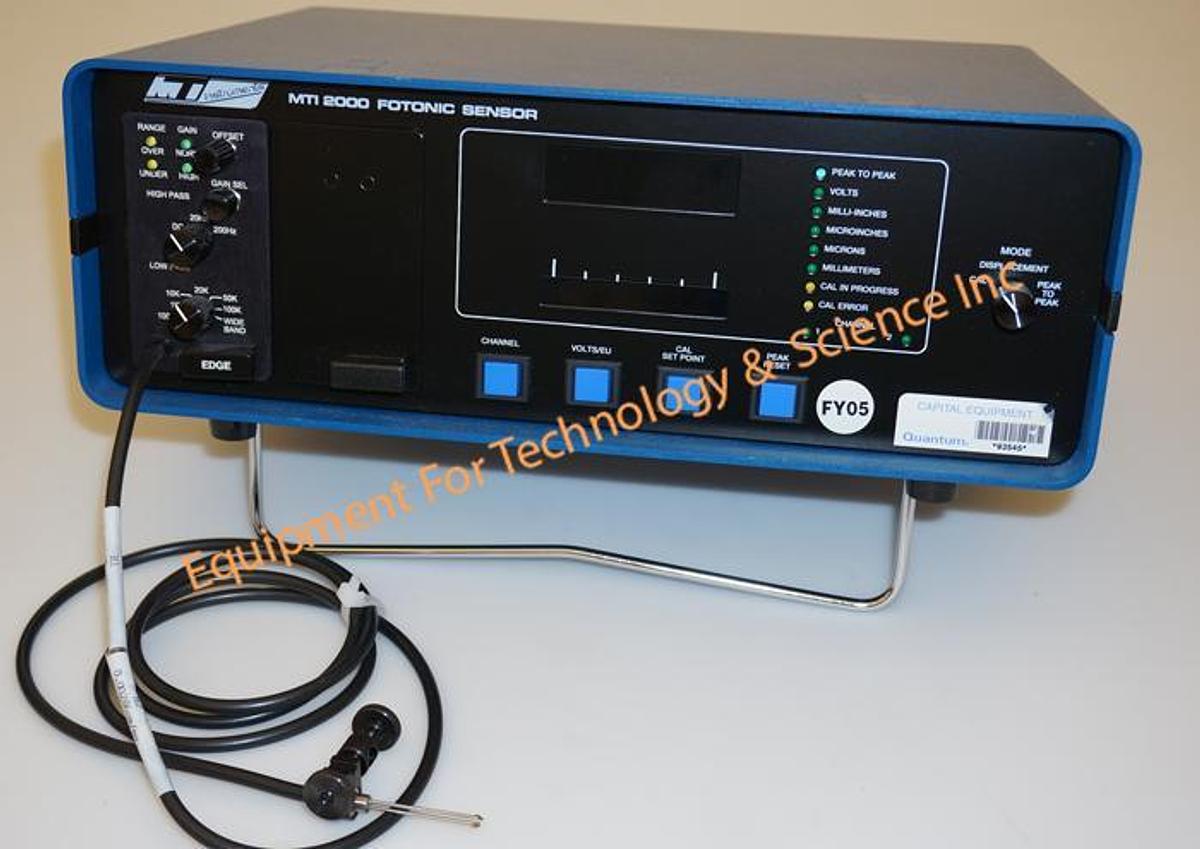 Used MTI 2000 Fotonic Sensor with 2047E plugin module and probe