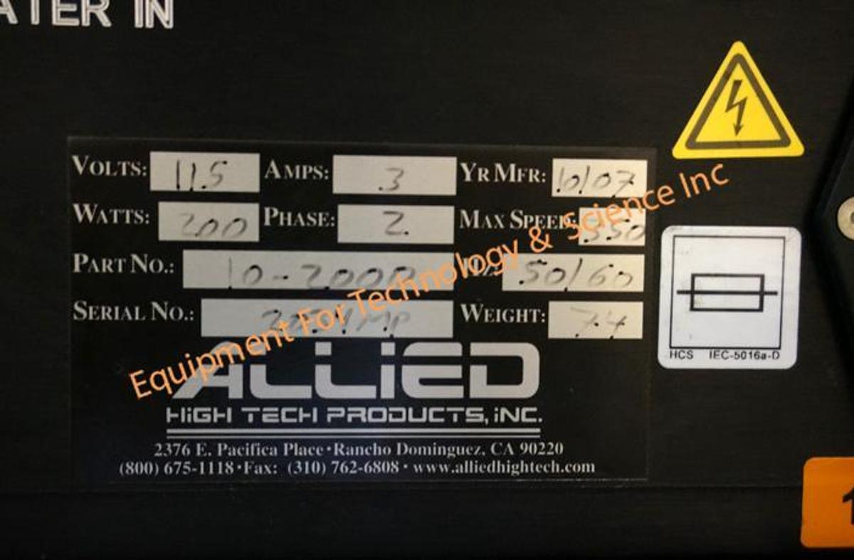 Used Allied Metprep 200mm polisher with glass polishing plate