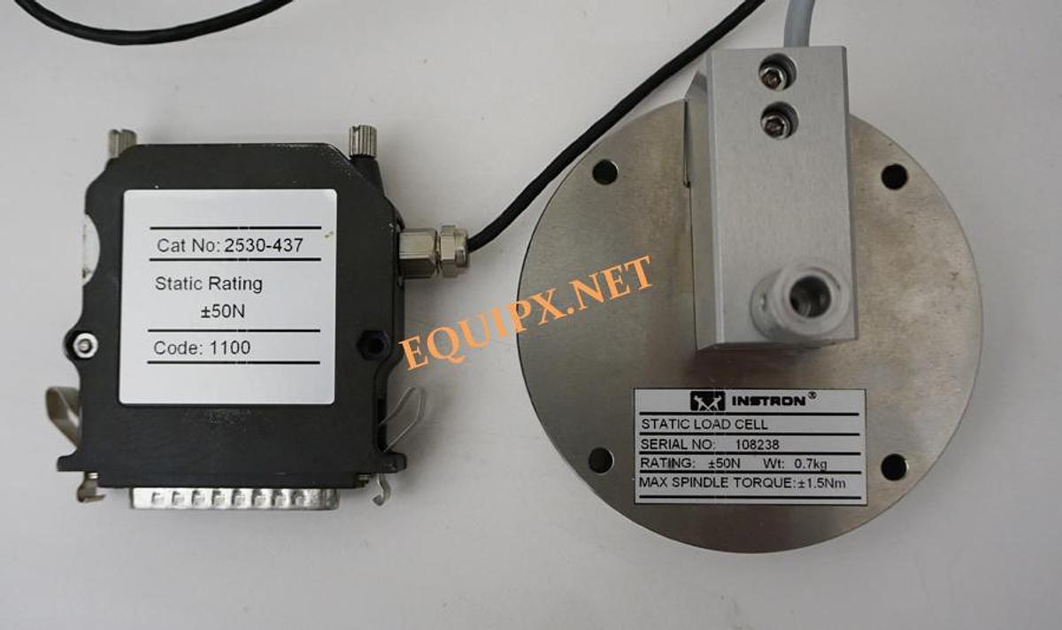 Used Instron 2530-437 load cell with Force capacity 50N (11lbf)
