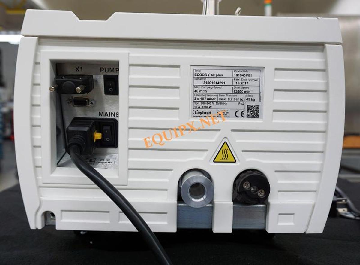 Used LEYBOLD ECODRY 40 PLUS DRY ROOTS VACUUM PUMP,  24 CFM, ultimate pressure 2.3x10-2 torr