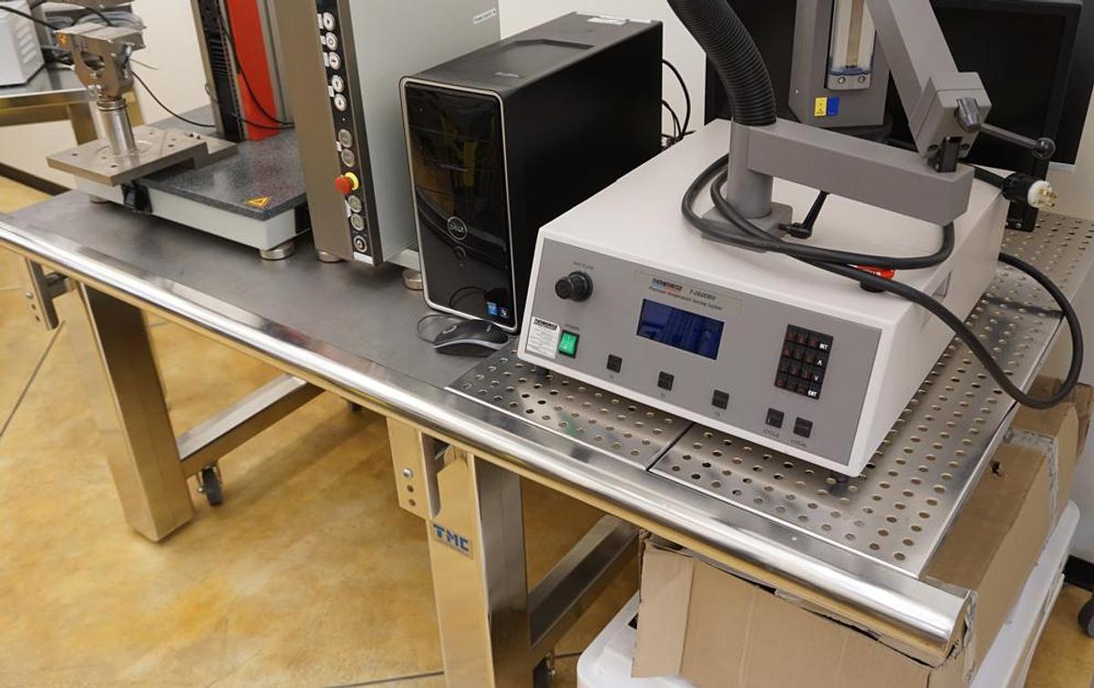 Refurbished TMC 632708801 Stainless Steel Class one vibration isolation table 48"x36" with perforated shelf extension and casters