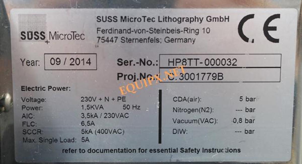 Used Suss Microtec HP8 Hot Plate for up to 200mm substrates