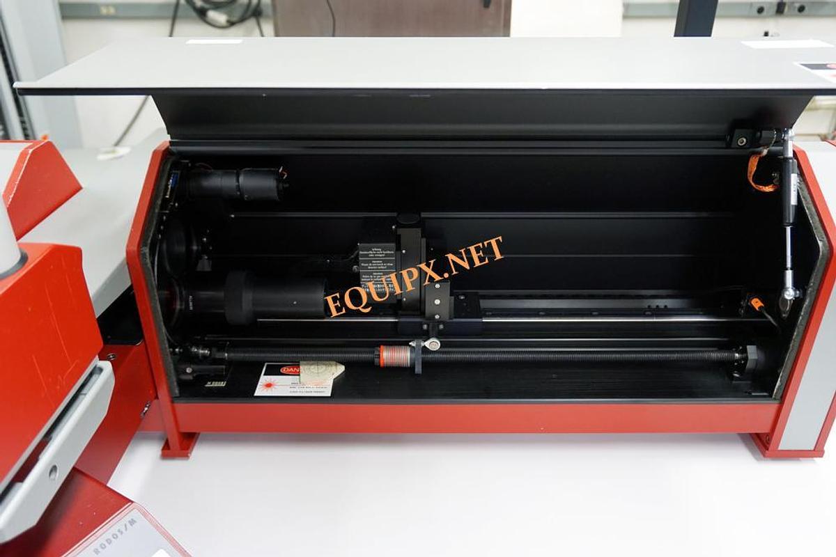 Used Sympatec particle size analyzer with powder feeder and liquid dispersion