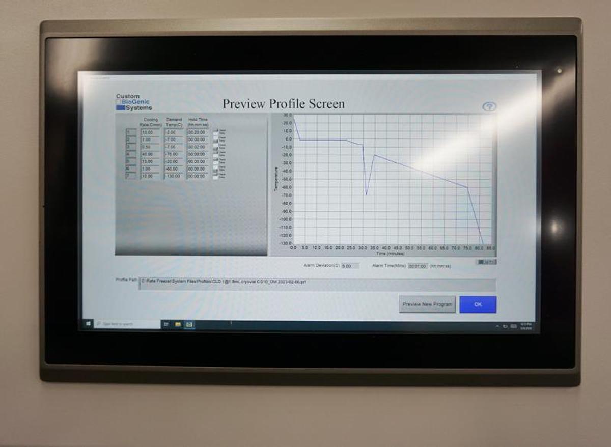 Preowned Custom Biogenic Systems model 21 LN2 controlled rate freezer (BioLife Solutions IntelliRate i67C MP)