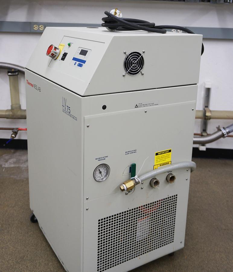 Used Thermo Neslab HX75+ with TU-1 turbo pump, Air cooled 2kW (6820 BTU)
