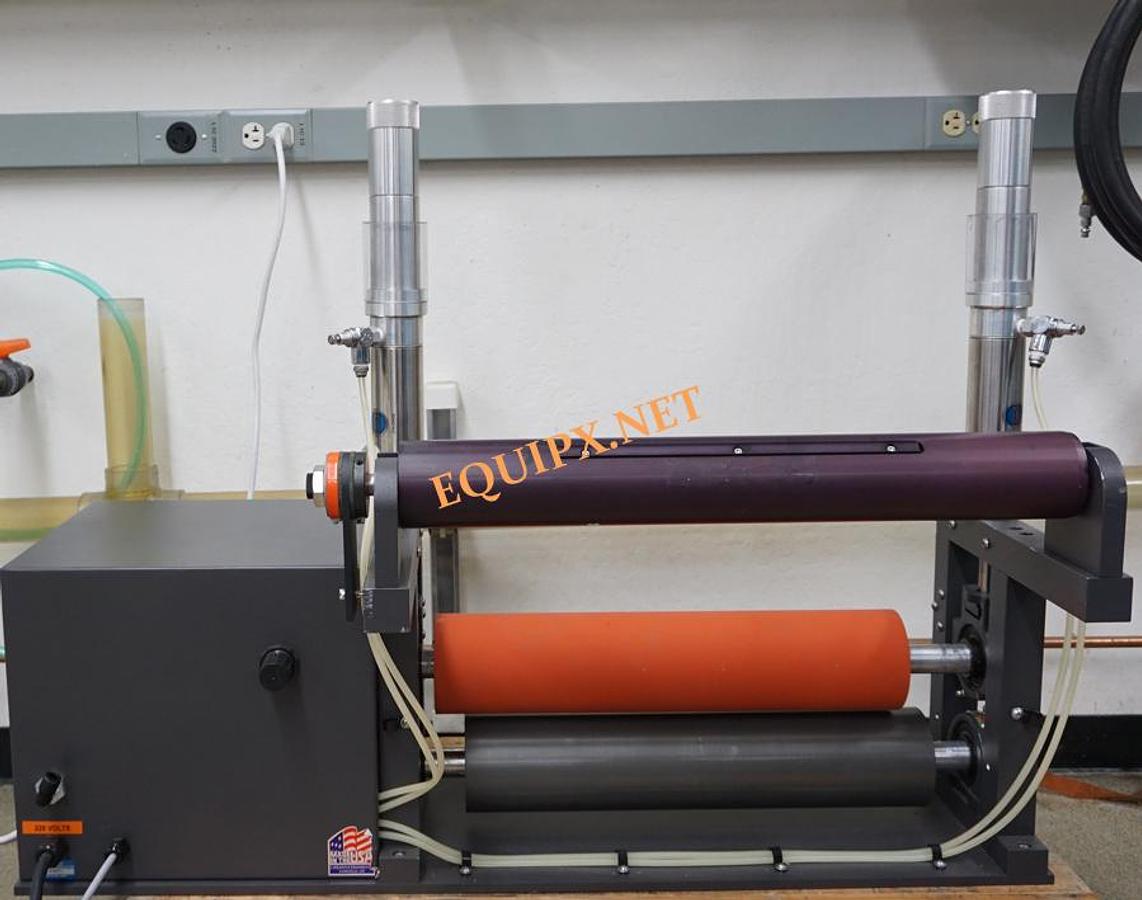 Used Cheminstruments HL200 Hot Roll Laminator with heated top roller and hard anodized aluminum bottom roller