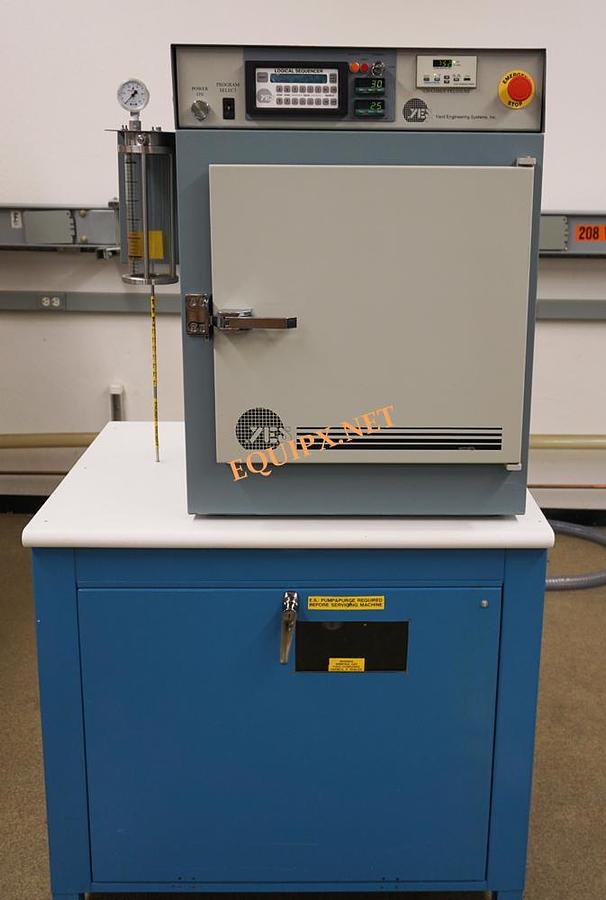 Used Yield Engineering Dual Function YES-58D HMDS and image reversal oven with Alcatel SD2010 pump and cabinet