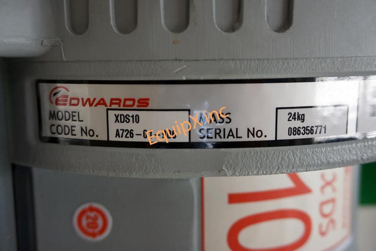 Used Edwards XDS10 scroll pump 6.5CFM@ 60hz, Guaranteed to <10microns