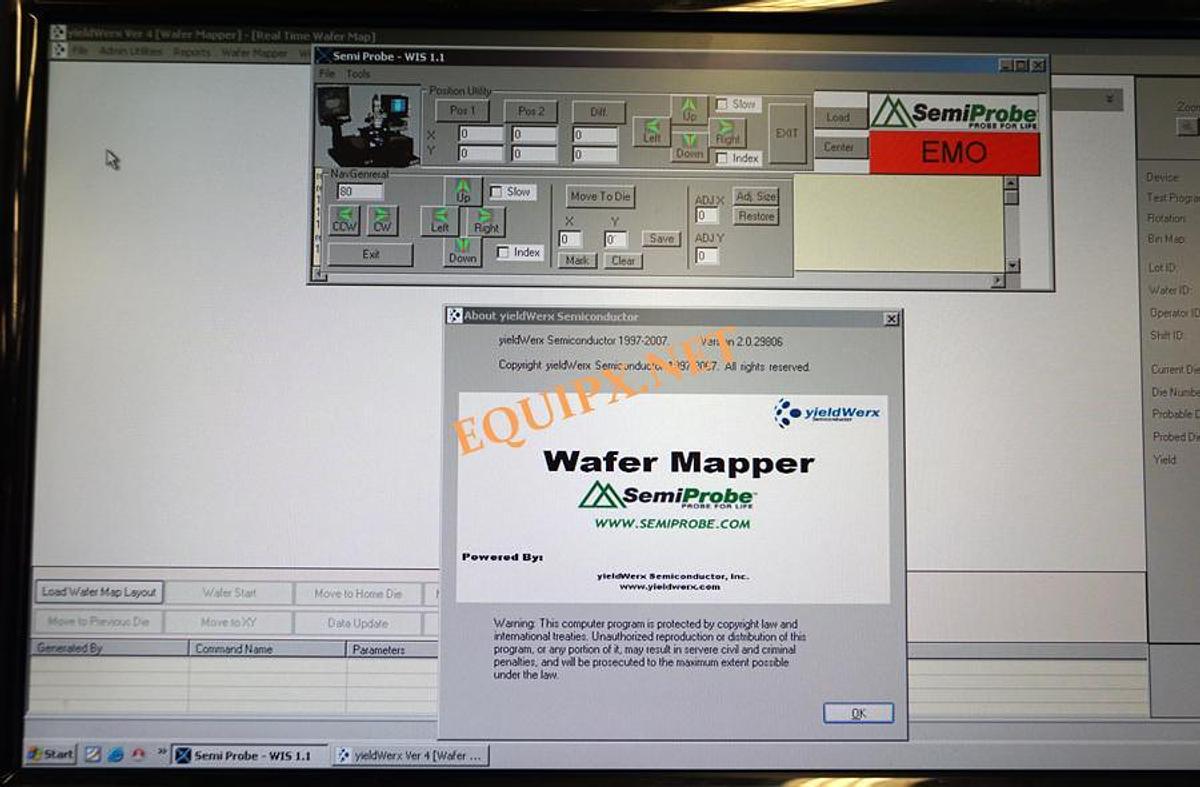 Used Semiprobe Diced wafer Inspection system with wafer mapping software