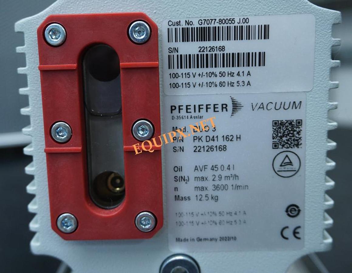 Used Pfeiffer DUO 3 vacuum pump, 2 stage,  1.7CFM