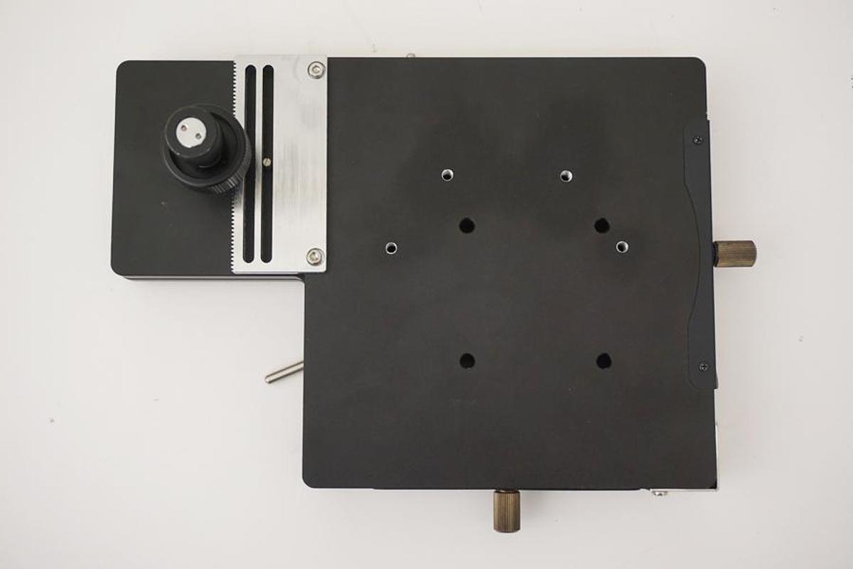 Used Keyence microscope stage with rotating wafer holder