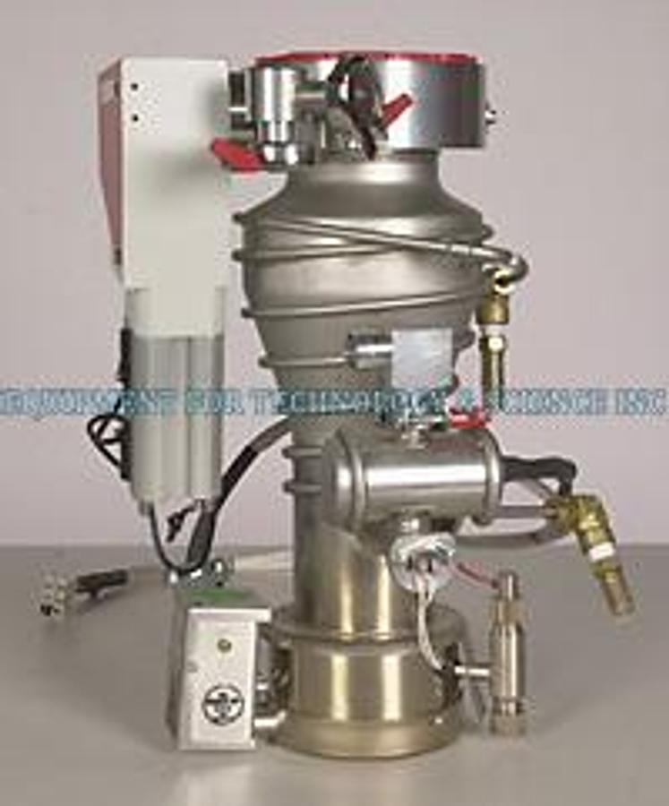 Used Edwards 63/150P Diffusion Pump with pneumatically actuated high vacuum valve NEW UNUSED