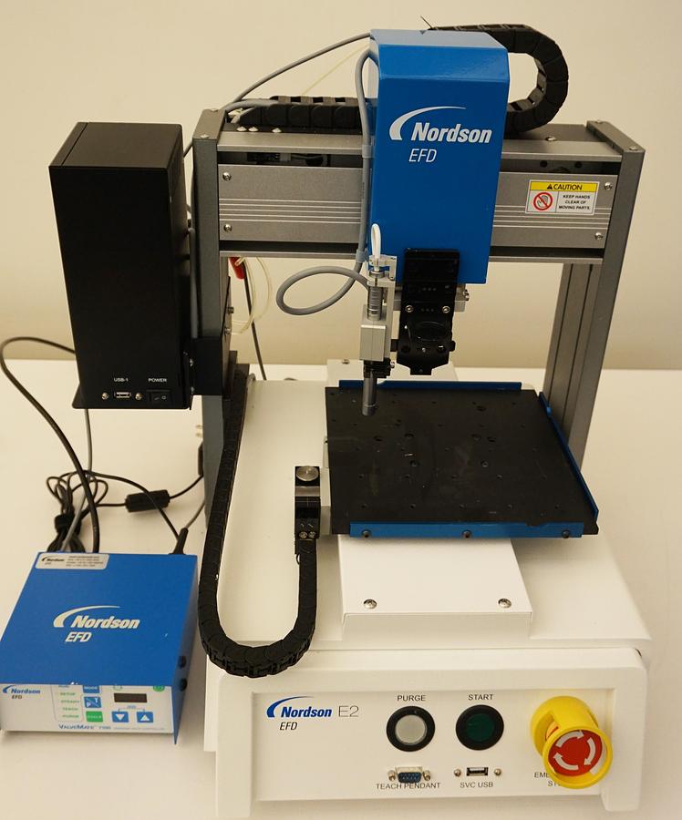 Refurbished Nordson 3-axis E2 Automated Dispenser with Vision kit and Valvemate 7100 Dispense controller